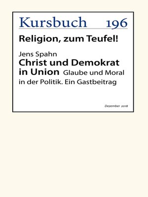 cover image of Christ und Demokrat in Union